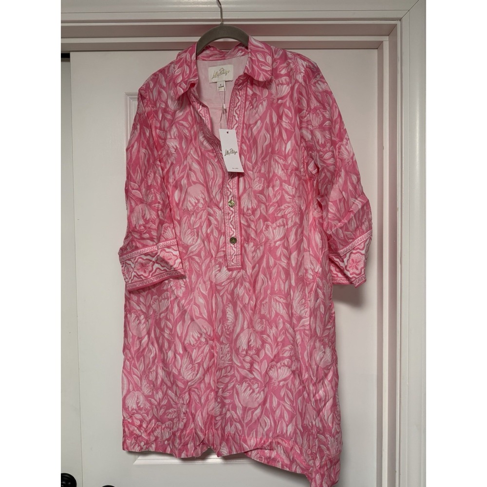 Lilly Pulitzer, Daphnie Tunic Dress, Rousseau‎ Pink Tulip To Tango Enginee, 8